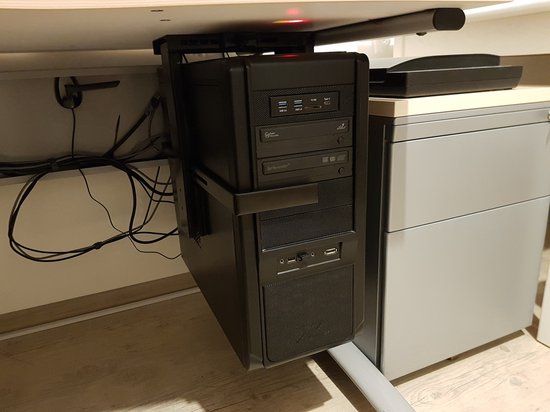 Offeco CPU Houder Model C - Zwart - Kunststof - Computer Houder