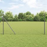 vidaXL Hexagon Hek 1 x 100 m PVC Grijs