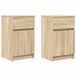vidaXL Nachtkastjes 2 stuks Sonoma eiken 39x35x65 cm bois d'ingénierie