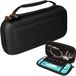 TECHGEAR Switch Lite hoes, harde beschermende draagtas voor reizen en opbergen Case Cover Ontworpen voor Nintendo Switch Lite, 8 slots voor gamekaarten + accessoires Hoesje [ZWART]