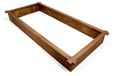 Cadre en bois pour tombes – Cadre en bois pour tombes – Bordure pour tombes, 190x90x20 cm – Pin imprégné – Couleur : noyer – Résistant aux intempéries – Montage facile
