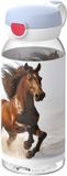 Mepal Drinkfles met flipdop Campus - 600 ml - Waterfles kinderen - Lekdicht - Hygiënische deksel - Wild horse