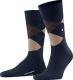 Burlington Edinburgh gedessineerd wol sokken heren blauw - maat 40-46