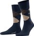 Burlington Edinburgh gedessineerd wol sokken heren blauw - maat 40-46