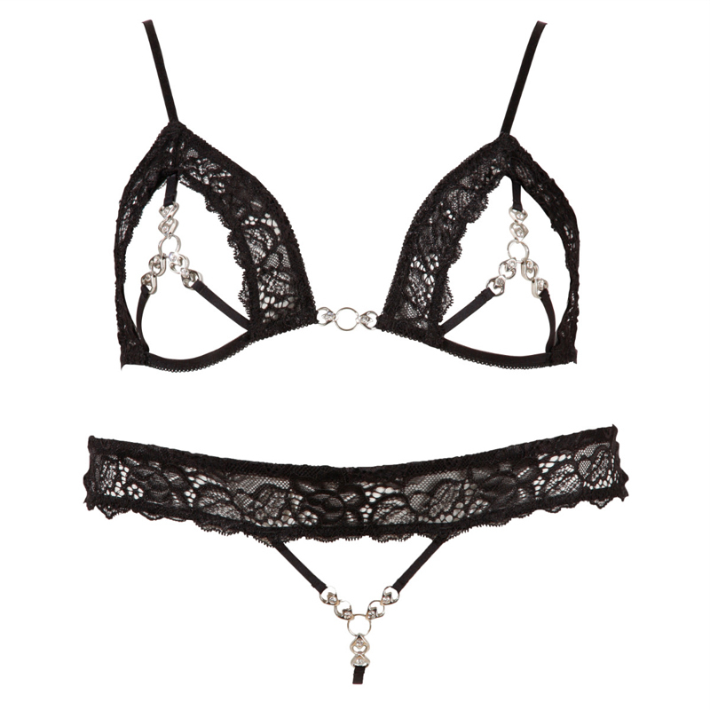 Abierta Fina Lingerie setje met parels Large