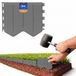 GARDENIX Flexibele gazonrand, grijs, 5,15 m, kunststof maairand om in te slaan, gazonrandband, perkbegrenzing, duurzaam