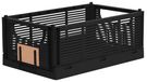 Boîte de rangement pliable XL. Boîte de transport stable. Empilable. Noir
