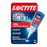 Loctite Super Glue-3 XXL, Colle Forte liquide, Glue Grand format, Flacon 20g