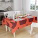 Bonamaison Tafelkleed, Anti-Mold, Sneldrogend, Waterdicht, 100% Polyester Tafellaken, Oranje Bordeaux, 140 x 160 Cm - Ontworpen en Vervaardigd in Turkije
