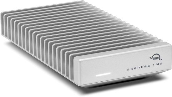 OWC Express 1M2 - Behuizing voor Externe Draagbare NVMe SSD - USB4 (80Gb/s) - Warmteafvoer - Zilver - 8TB