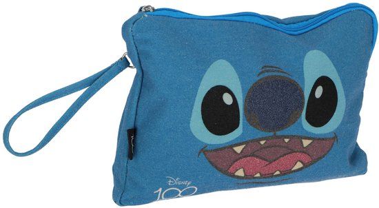 4KidsOnly CORIEX S.R.L. Lilo & Stitch toilettas Blauw Katoen Unisex Kinderen 19x28 cm
