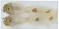 Decoris Vogel foam L4b15h5 cm soft/goud a2 1 stuk(s) Kunststof