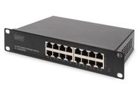 Digitus DN-80115 - 16-poorts Gigabit Ethernet Switch - 1U - Zwart