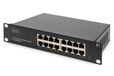 Digitus DN-80115 - 16-poorts Gigabit Ethernet Switch - 1U - Zwart