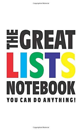 Quick Witted Coconut The Great Lists Notebook (U kunt alles doen!): (White Edition) Fun notebook 96 gerold/gelinieerde pagina's (5x8 inch/12,7x20,3 cm/Junior Legal Pad / Nearly A5)