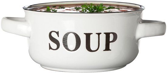 Cosy & Trendy Soepkommen Classic - Wit Keramiek Soepkom - 13.5cm - 470ml