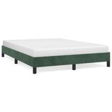 VidaXL Bedframe zonder matras 140x200 cm fluweel donkergroen