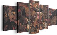 Artaza Canvas Schilderij Vijfluik Dulle Griet - Pieter Brueghel de Oude - 200x100cm - Canvas Print