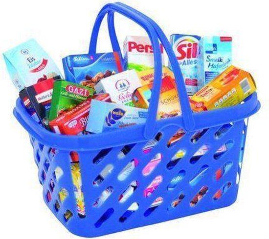 Christian Tanner Winkelmandje met Boodschappen Rood/Blauw