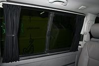BREMER SITZBEZÜGE Gordijnen, zonwering, compatibel met VW T5 T6 T6.1 Caravelle lange wielstandaard met achterklep, zwart, campingaccessoires, camperaccessoires, gordijnset 713