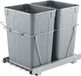 VEVOR Poubelle de cuisine à double tiroir 70L Gris