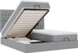 vidaXL Lit coffre avec matelas 160x200cm Tissu Gris clair