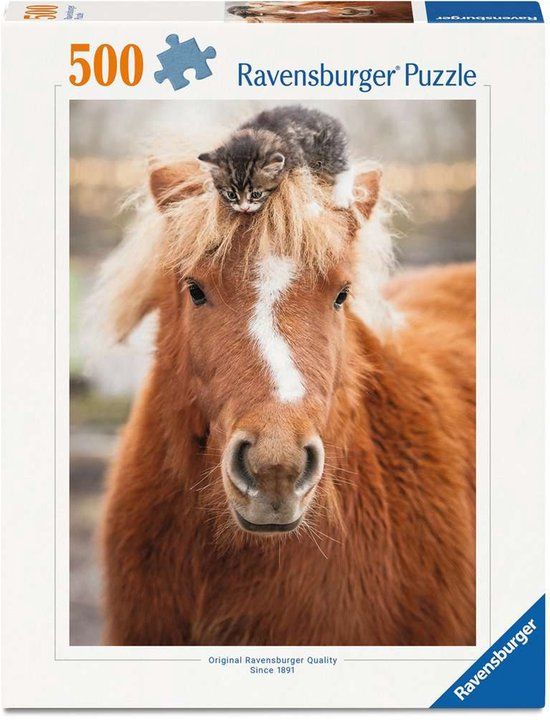Ravensburger Pony and Cat Legpuzzel 500 Stukjes