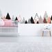 Ambiance Sticker Muurstickers voor kinderkamers - Decoratie voor babykamers - Gigantische muursticker voor kinderen, Scandinavische bergen, RAFIKA - 50x85cm