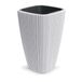 Prosperplast Bloempot Gold Square met binnenbak, wit, 29 x 29 x 45 cm