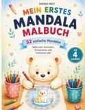 Mein erstes Mandala Malbuch: Mandala Malbuch für Kinder ab 3 Jahren - Tiere der Jahreszeiten & Fantasie- Figuren zum Ausmalen