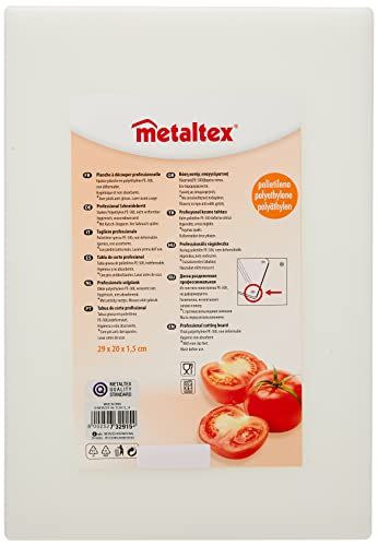 Metaltex 73381538 Snijplank - Polyethyleen - 29 x 20 x 1,5 cm - Wit