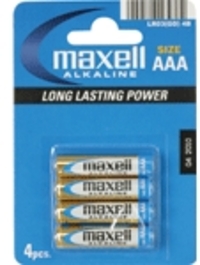 Maxell Battery Alkaline LR-03 AAA 4-Pack