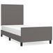 VidaXL Bedframe met hoofdbord, kunstleer, grijs, 160x200 cm