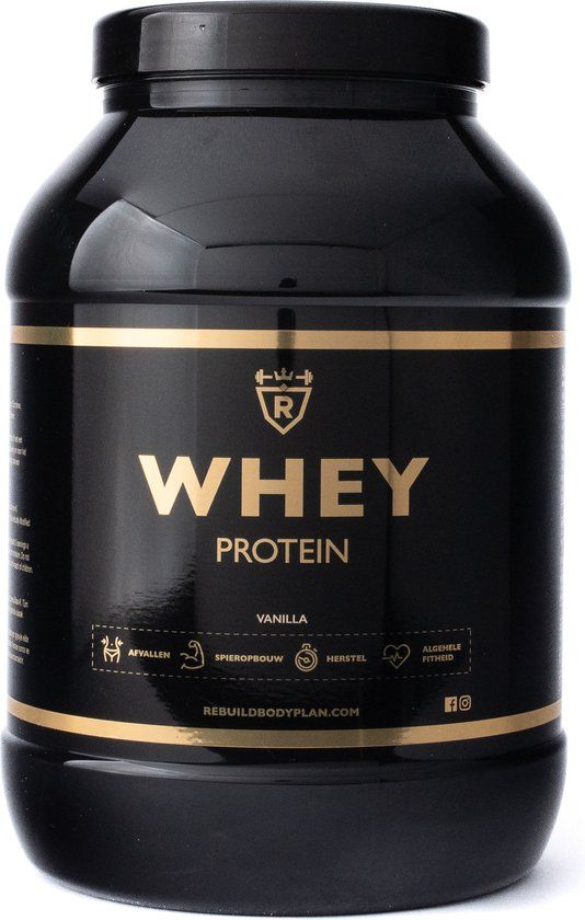 Rebuild Body Plan Rebuild Nutrition Whey Protein Vanille smaak 1000 gram
