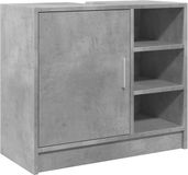 vidaXL Wastafelkast 63x29x55 cm bewerkt hout betongrijs