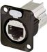 Neutrik NE8FDX-P6-B RJ45-dataconnector etherCON D-serie Bus, recht Aantal polen: 8P8C Zwart 1 stuk(s)