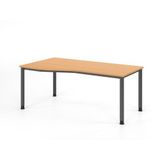 Hammerbacher Bureau asymétrique avec 4 pieds ronds - 180x100 cm
