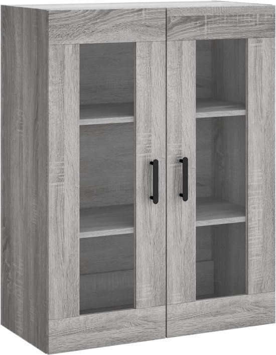 vidaXL Wandkast 69,5x34x90 cm grijs sonoma eikenkleurig