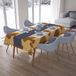 Bonamaison Tafelkleed, Anti-Mold, Sneldrogend, Waterdicht, 100% Polyester Tafellaken, Bruine tinten, 140 x 200 Cm
