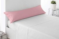 Miracle Home Kussensloop, anti-peeling, zacht en comfortabel, 50% katoen, 50% polyester, 165 x 45, Bed 150, Roze
