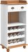 vidaXL Wijnkast ASKIM Wit met Honing Top 57 x 37 x 114 cm