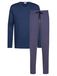Mey Pyjama lang 'Tie Minimal' donkerblauw
