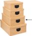 5Five Opbergdoos - opslag box - goudgeel - L35 x B26 x H14 cm - Stevig karton - Industrialbox