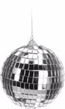 Christmas Decoration Koopman International Kerstbal - discobal - zilver - D10 cm - piepschuim/glas - spiegelbol - kerstversiering