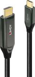 LINDY 43367 HDMI-kabel USB-C Adapterkabel USB-C stekker, HDMI-A-stekker 1.00 m Zwart 8K UHD