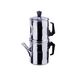 Machine à café traditionnelle napolitaine en aluminium 3-4 tasses, Argent