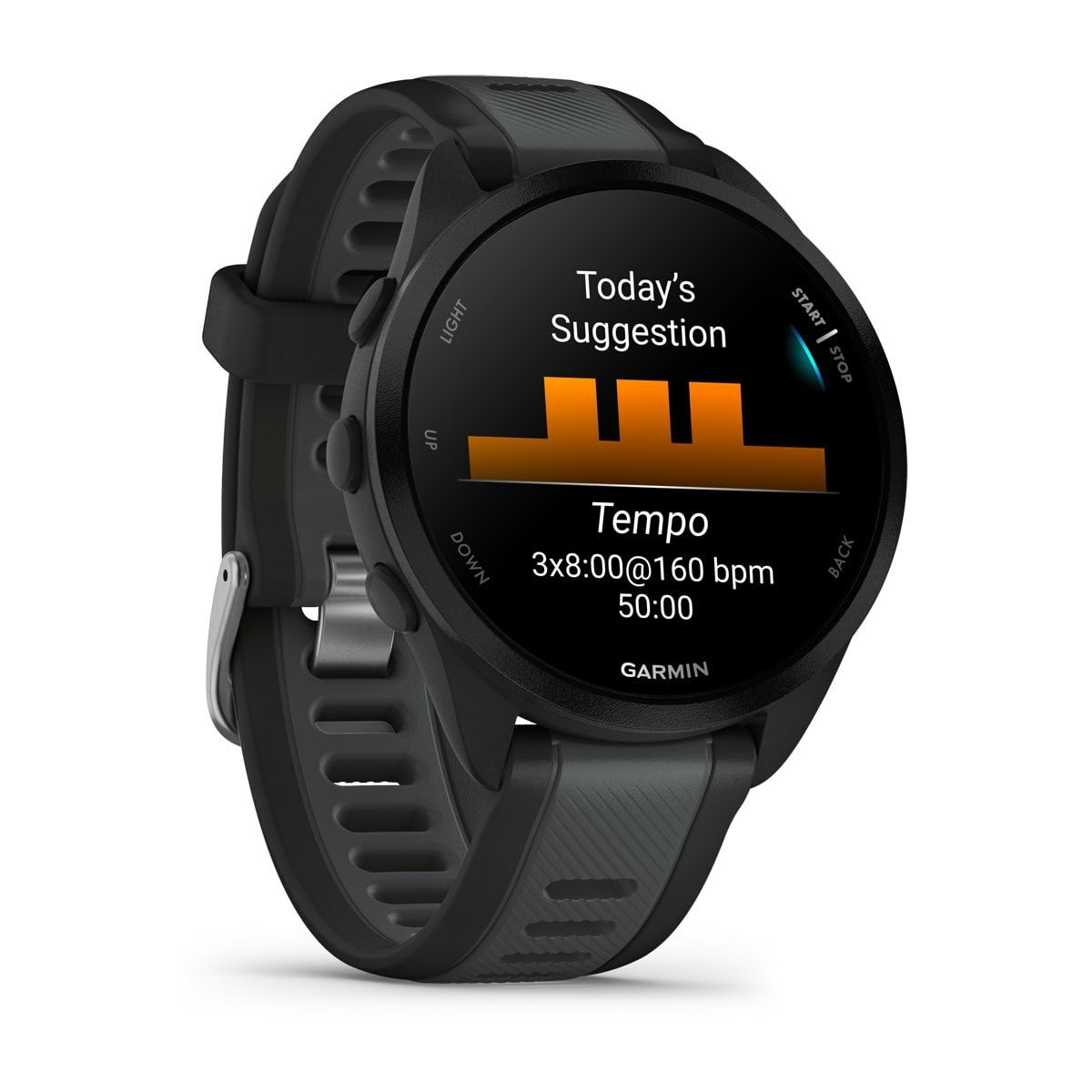 Garmin Forerunner 165 Music Smartwatch - Black/Slate Grey