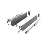 GTV AXISPRO 350mm anthracite drawer - drawer system drawer slide - easy assembly - Push to open - Free access - load up to 40 kg - height: 86 mm