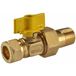 Riko Robinet à boisseau sphérique gaz - Laiton - Gastec - 15mm à compression x 1/2" filetage mâle