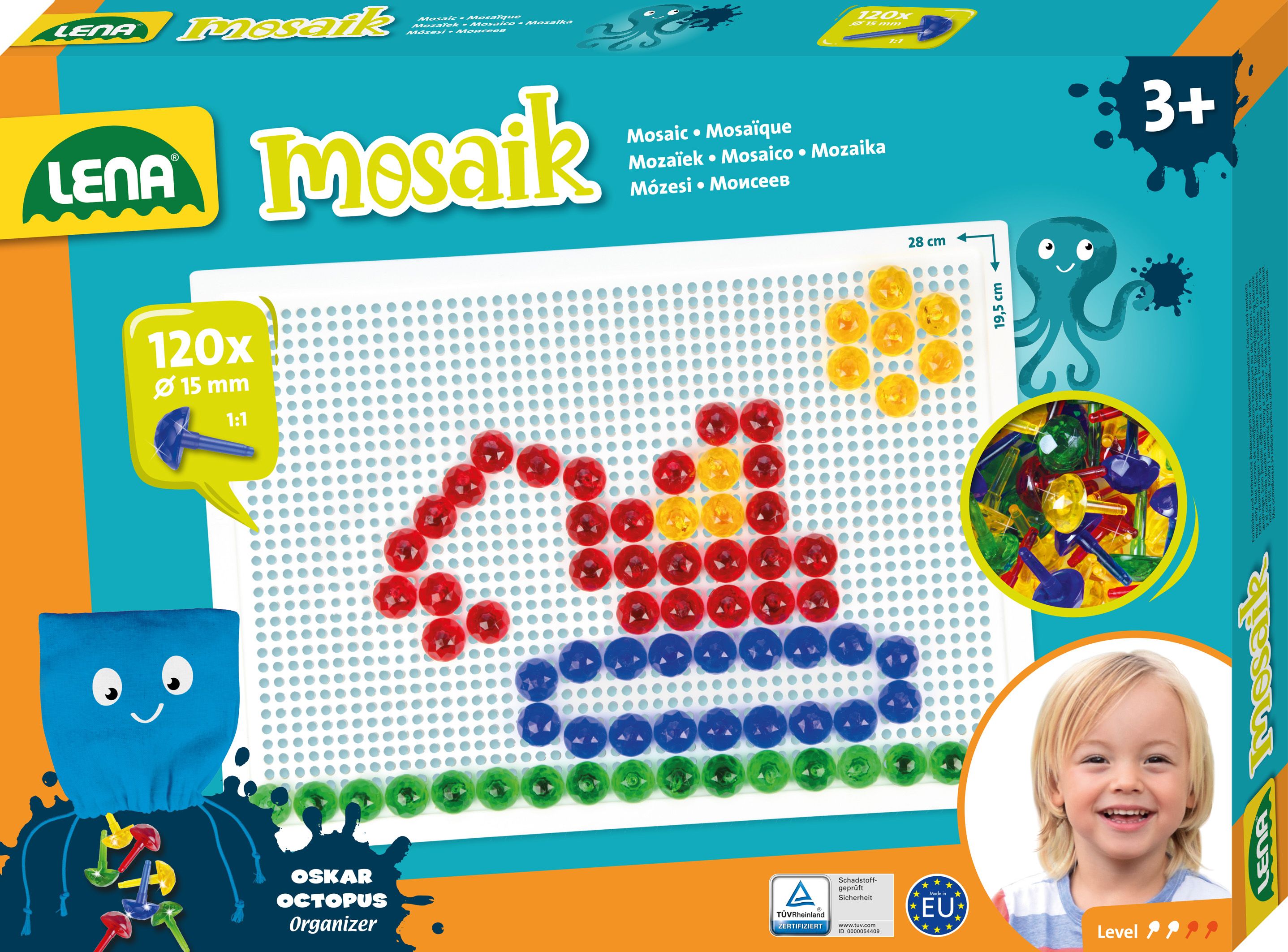 Lena Mosaik SM35627 - Mozaïeksets - multi - 3+ jaar - Unisex